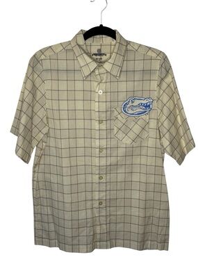 ESPN U Plaid Button Down Rare Vintage University of Florida Shirt Men’s M EUC